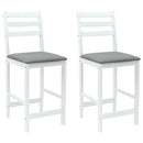 vidaXL Étkező Székek 2 pcs Fehér 40 x 47,5 x 99,5 cm Tömör Gumi Fa