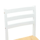 vidaXL Étkező Székek 2 pcs Tömör Gumi Fa Fehér 40 x 47,5 x 99,5 cm