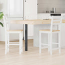 vidaXL Étkező Székek 2 pcs Tömör Gumi Fa Fehér 40 x 47,5 x 99,5 cm