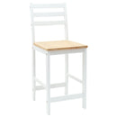vidaXL Étkező Székek 2 pcs Tömör Gumi Fa Fehér 40 x 47,5 x 99,5 cm