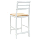 vidaXL Étkező Székek 2 pcs Tömör Gumi Fa Fehér 40 x 47,5 x 99,5 cm