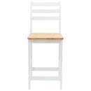 vidaXL Étkező Székek 2 pcs Tömör Gumi Fa Fehér 40 x 47,5 x 99,5 cm