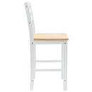vidaXL Étkező Székek 2 pcs Tömör Gumi Fa Fehér 40 x 47,5 x 99,5 cm