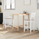vidaXL Étkező Székek 2 pcs Fehér 40 x 47,5 x 99,5 cm Tömör Gumi Fa