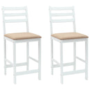 vidaXL Étkező Székek 2 pcs Fehér 40 x 47,5 x 99,5 cm Tömör Gumi Fa