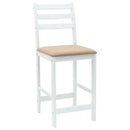 vidaXL Étkező Székek 2 pcs Fehér 40 x 47,5 x 99,5 cm Tömör Gumi Fa
