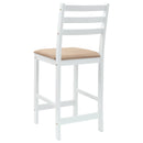 vidaXL Étkező Székek 2 pcs Fehér 40 x 47,5 x 99,5 cm Tömör Gumi Fa
