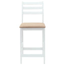 vidaXL Étkező Székek 2 pcs Fehér 40 x 47,5 x 99,5 cm Tömör Gumi Fa