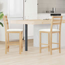 vidaXL Étkező Székek 2 pcs Természetes 40 x 47,5 x 99,5 cm
