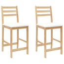 vidaXL Étkező Székek 2 pcs Természetes 40 x 47,5 x 99,5 cm