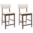 vidaXL Étkező Székek 2 pcs Világos Barna 48 x 49 x 95 cm Tömör Gumi Fa