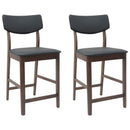 vidaXL Étkező Székek 2 pcs Világos Barna 48 x 49 x 95 cm Tömör Gumi Fa