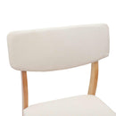 vidaXL Étkező Székek 2 pcs Természetes 48 x 49 x 95 cm Tömör Gumi Fa