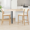 vidaXL Étkező Székek 2 pcs Természetes 48 x 49 x 95 cm Tömör Gumi Fa