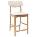 vidaXL Étkező Székek 2 pcs Természetes 48 x 49 x 95 cm Tömör Gumi Fa