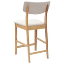 vidaXL Étkező Székek 2 pcs Természetes 48 x 49 x 95 cm Tömör Gumi Fa