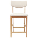 vidaXL Étkező Székek 2 pcs Természetes 48 x 49 x 95 cm Tömör Gumi Fa