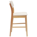 vidaXL Étkező Székek 2 pcs Természetes 48 x 49 x 95 cm Tömör Gumi Fa
