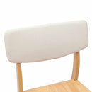 vidaXL Étkező Székek 2 pcs Természetes 48 x 49 x 95 cm Tömör Gumi Fa