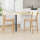 vidaXL Étkező Székek 2 pcs Természetes 48 x 49 x 95 cm Tömör Gumi Fa