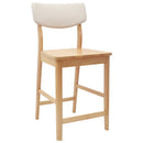 vidaXL Étkező Székek 2 pcs Természetes 48 x 49 x 95 cm Tömör Gumi Fa