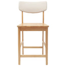 vidaXL Étkező Székek 2 pcs Természetes 48 x 49 x 95 cm Tömör Gumi Fa