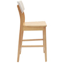vidaXL Étkező Székek 2 pcs Természetes 48 x 49 x 95 cm Tömör Gumi Fa