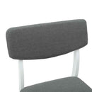 vidaXL Étkező Székek 2 pcs Fehér 48 x 49 x 95 cm Tömör Gumi Fa