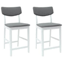 vidaXL Étkező Székek 2 pcs Fehér 48 x 49 x 95 cm Tömör Gumi Fa