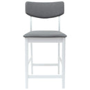 vidaXL Étkező Székek 2 pcs Fehér 48 x 49 x 95 cm Tömör Gumi Fa