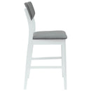 vidaXL Étkező Székek 2 pcs Fehér 48 x 49 x 95 cm Tömör Gumi Fa