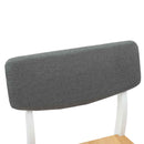 vidaXL Étkező Székek 2 pcs Fehér 48 x 49 x 95 cm Tömör Gumi Fa