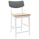 vidaXL Étkező Székek 2 pcs Fehér 48 x 49 x 95 cm Tömör Gumi Fa