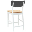 vidaXL Étkező Székek 2 pcs Fehér 48 x 49 x 95 cm Tömör Gumi Fa