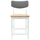 vidaXL Étkező Székek 2 pcs Fehér 48 x 49 x 95 cm Tömör Gumi Fa