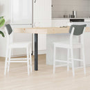 vidaXL Étkező Székek 2 pcs Fehér 48 x 49 x 95 cm Tömör Gumi Fa
