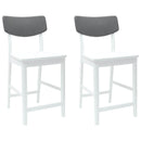 vidaXL Étkező Székek 2 pcs Fehér 48 x 49 x 95 cm Tömör Gumi Fa