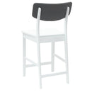 vidaXL Étkező Székek 2 pcs Fehér 48 x 49 x 95 cm Tömör Gumi Fa