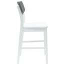 vidaXL Étkező Székek 2 pcs Fehér 48 x 49 x 95 cm Tömör Gumi Fa