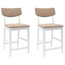 vidaXL Étkező Székek 2 pcs Fehér 48 x 49 x 95 cm Tömör Gumi Fa