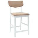 vidaXL Étkező Székek 2 pcs Fehér 48 x 49 x 95 cm Tömör Gumi Fa