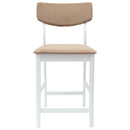 vidaXL Étkező Székek 2 pcs Fehér 48 x 49 x 95 cm Tömör Gumi Fa