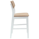 vidaXL Étkező Székek 2 pcs Fehér 48 x 49 x 95 cm Tömör Gumi Fa