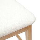 vidaXL Étkező Székek 2 pcs Természetes 48 x 49 x 95 cm Tömör Gumi Fa