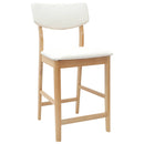 vidaXL Étkező Székek 2 pcs Természetes 48 x 49 x 95 cm Tömör Gumi Fa