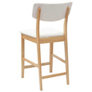 vidaXL Étkező Székek 2 pcs Természetes 48 x 49 x 95 cm Tömör Gumi Fa