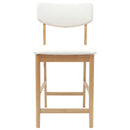 vidaXL Étkező Székek 2 pcs Természetes 48 x 49 x 95 cm Tömör Gumi Fa