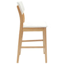vidaXL Étkező Székek 2 pcs Természetes 48 x 49 x 95 cm Tömör Gumi Fa