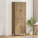 vidaXL Magasfiú Artisan tölgy 69,5 x 34 x 180 cm Szerelt Fa