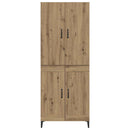 vidaXL Magasfiú Artisan tölgy 69,5 x 34 x 180 cm Szerelt Fa